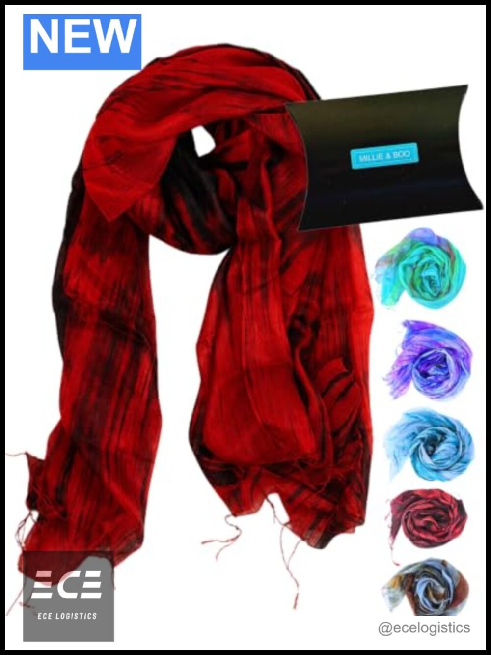 100% Pure Mulberry Silk Scarf Hand Painted Floral Shawl Wrap